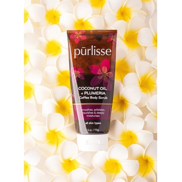 NWT Purlisse Coconut Oil & Plumeria Coffee Body Scrub - Picture 1 of 3